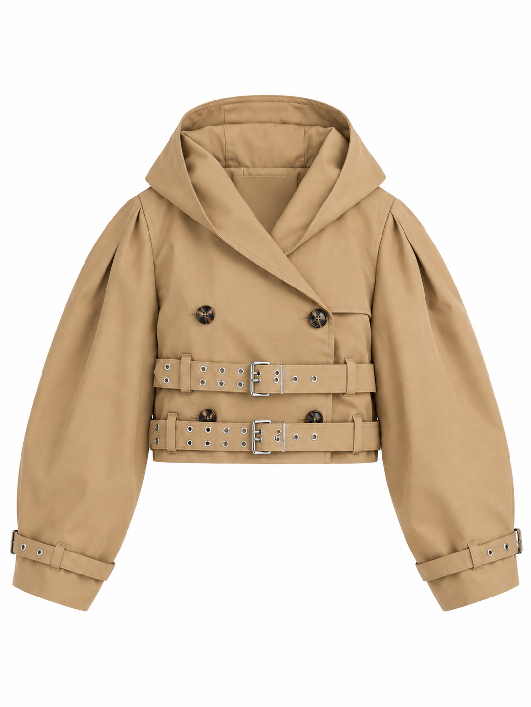 Vintage Oversized Trench Coat with Hood