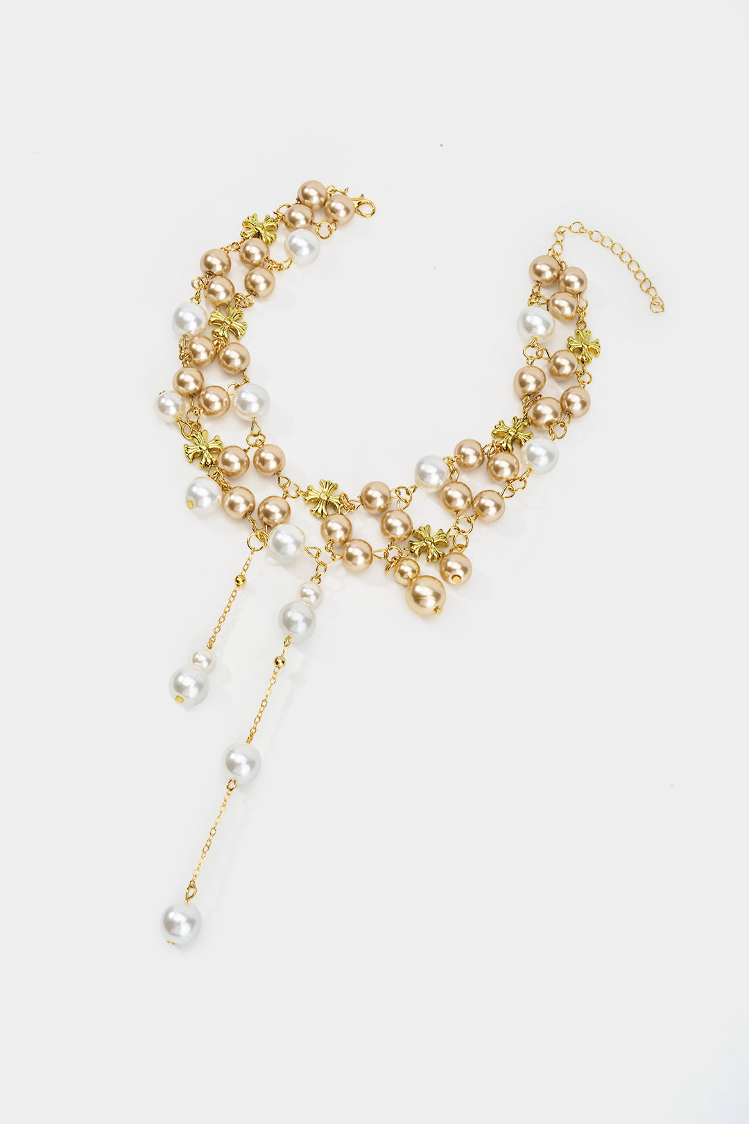 Ketting met franjes en parels