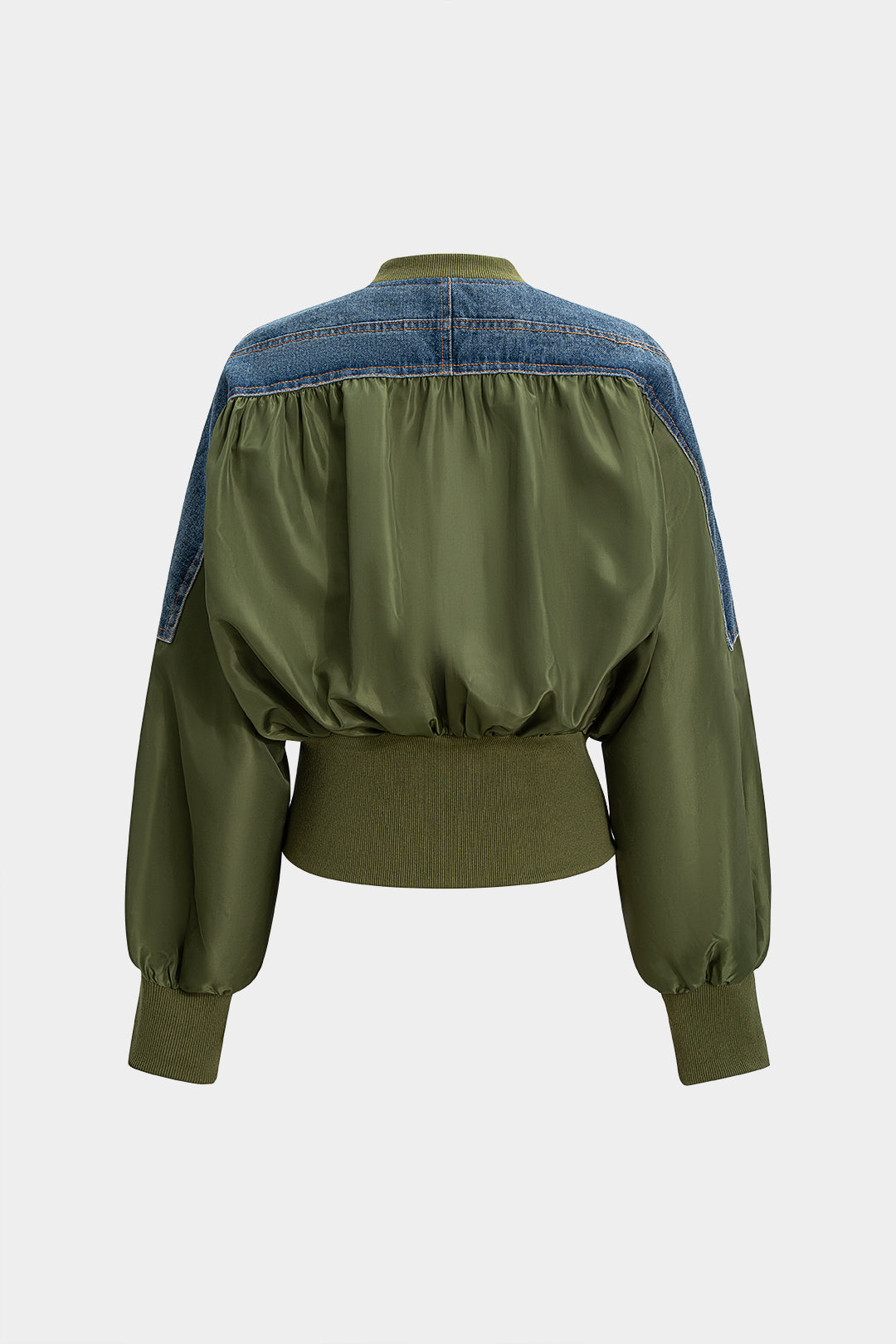 Linde - Denim patchwork jasje met rits