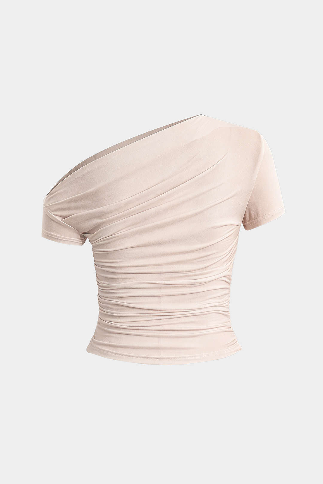 Asymmetrisch T-shirt met ruches
