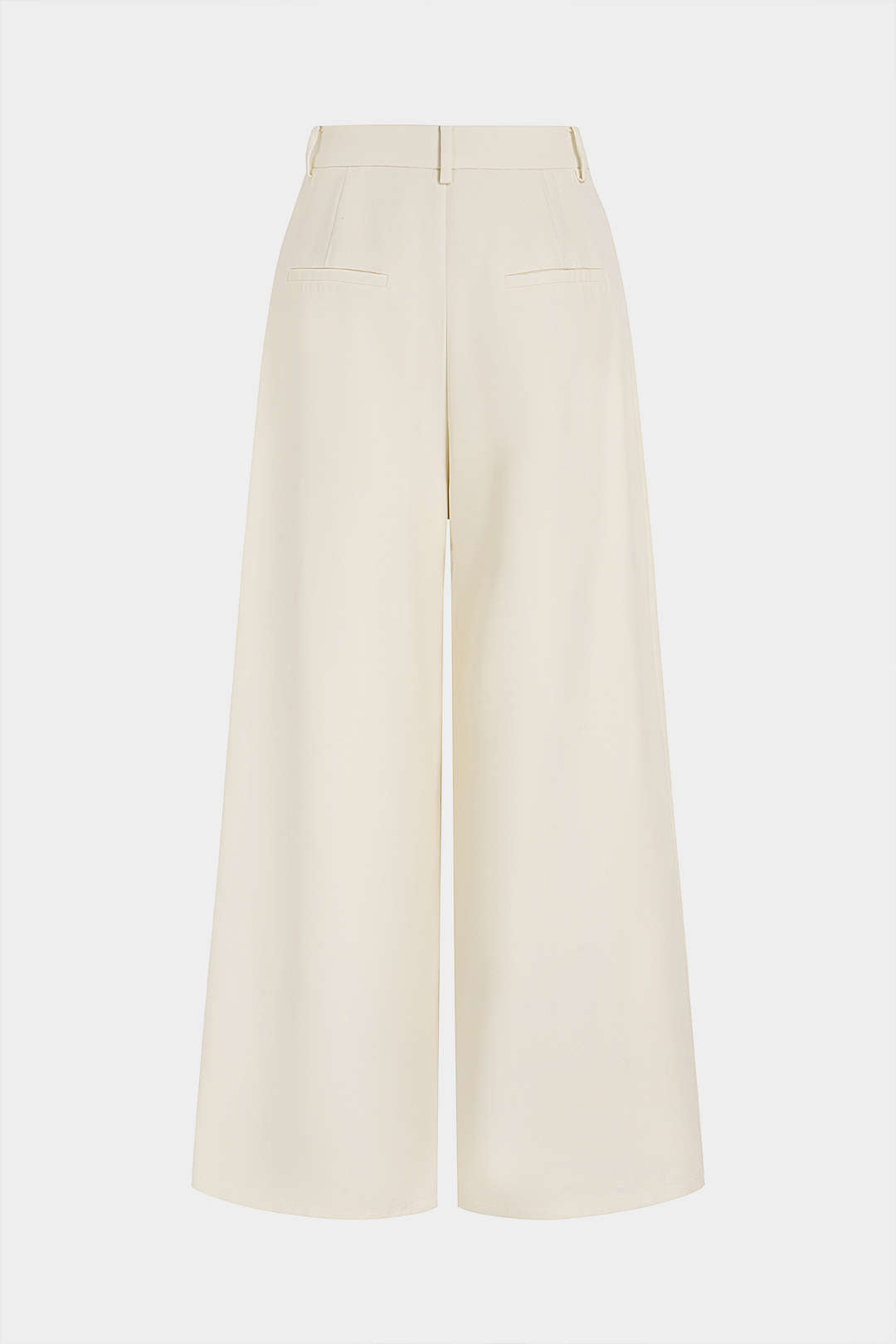 Sofie - Metallic broek met knoopjes en wijde pijpen