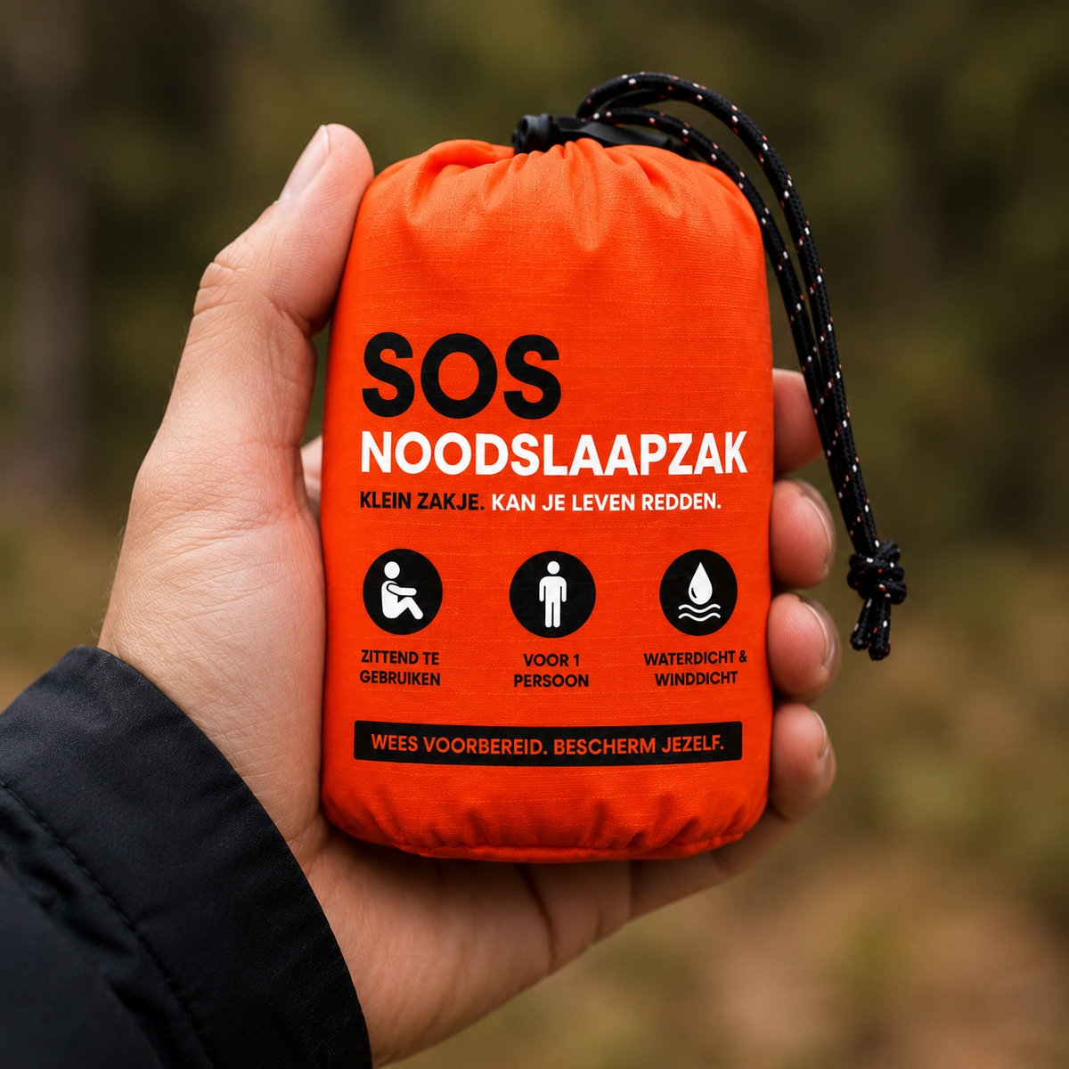 SOS Emergency Sleeping Bag - Retains up to 90% of your body heat in emergency situations