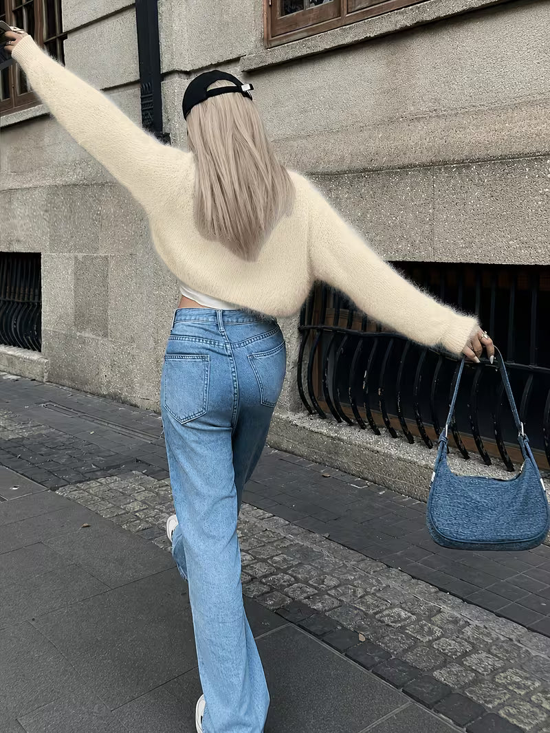 Soft Open-Front Cardigan with Long Sleeves