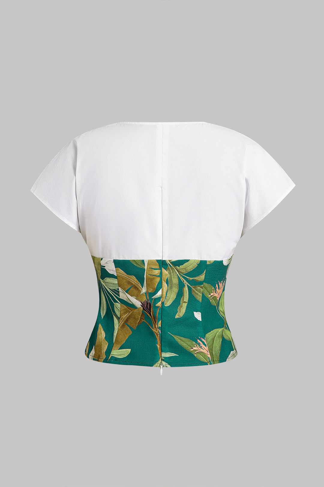 Tara - Blouse met V-hals en korte mouwen