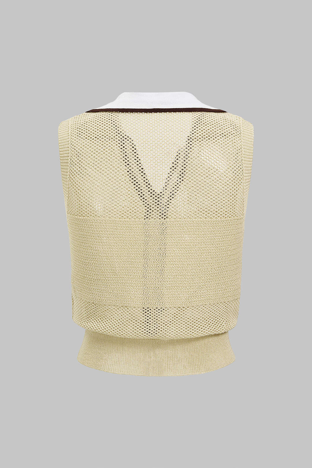 Noor - Gebreide tanktop met knoopjes