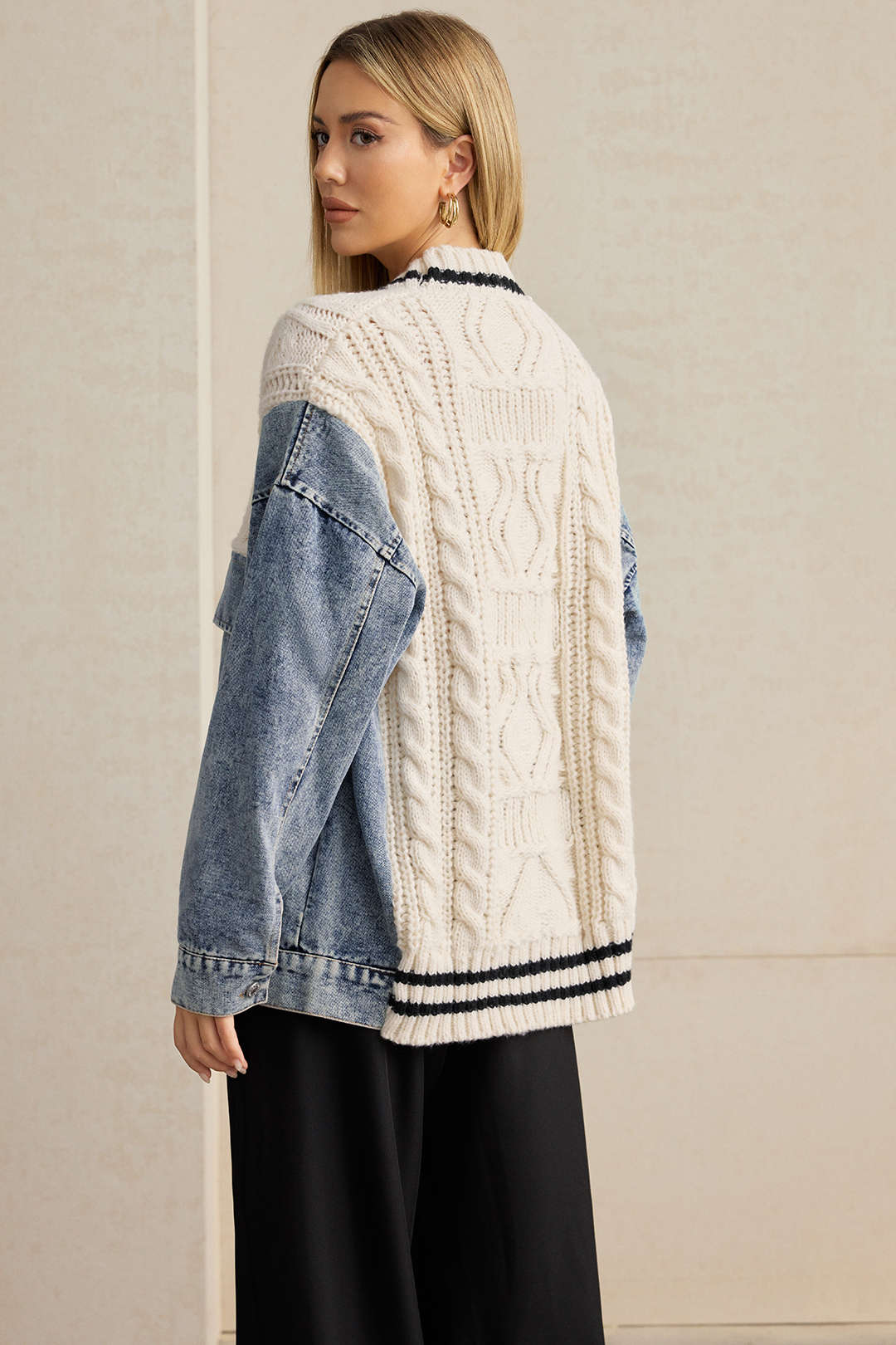 Denim patchwork item