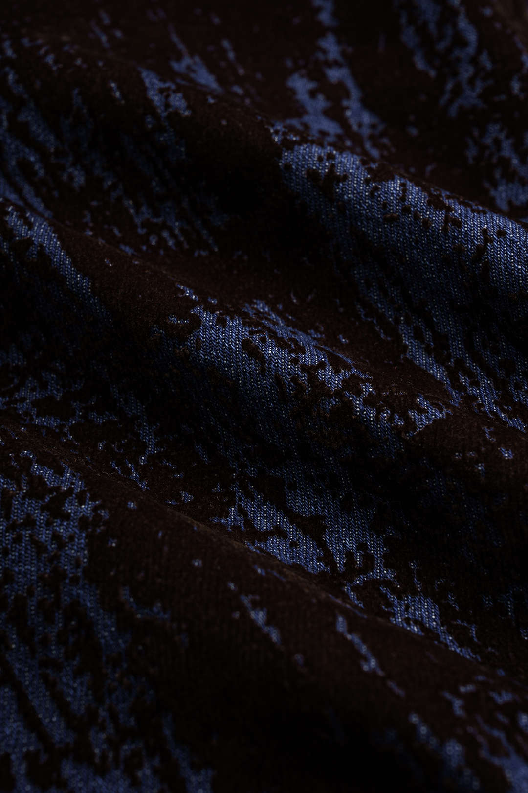 Denim abstracte print jasje met knoopjes
