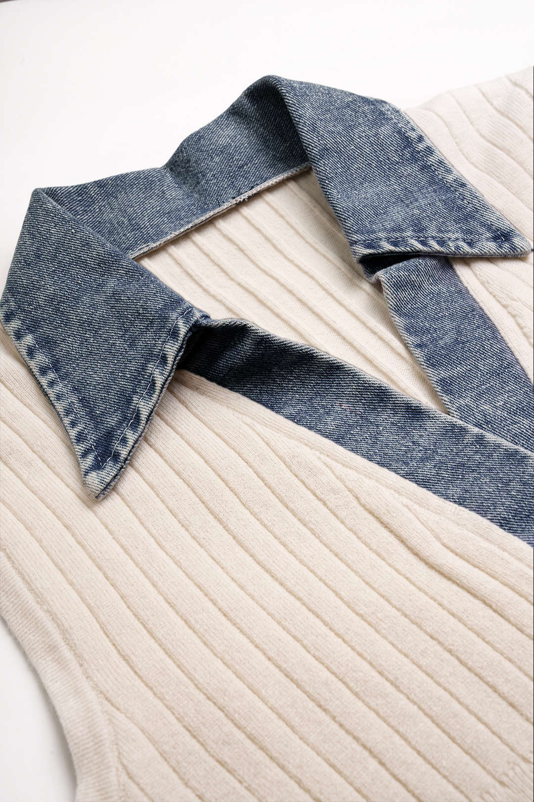 Gebreide patchwork tanktop