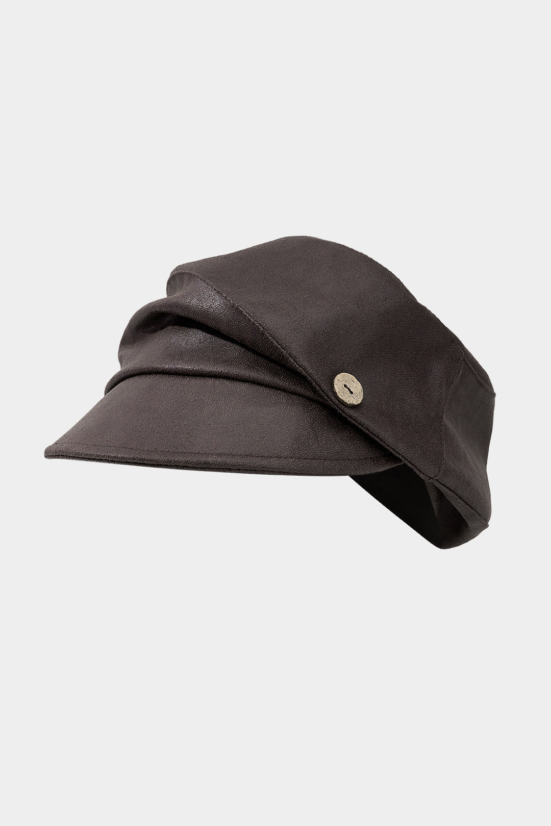 Leren-look baret