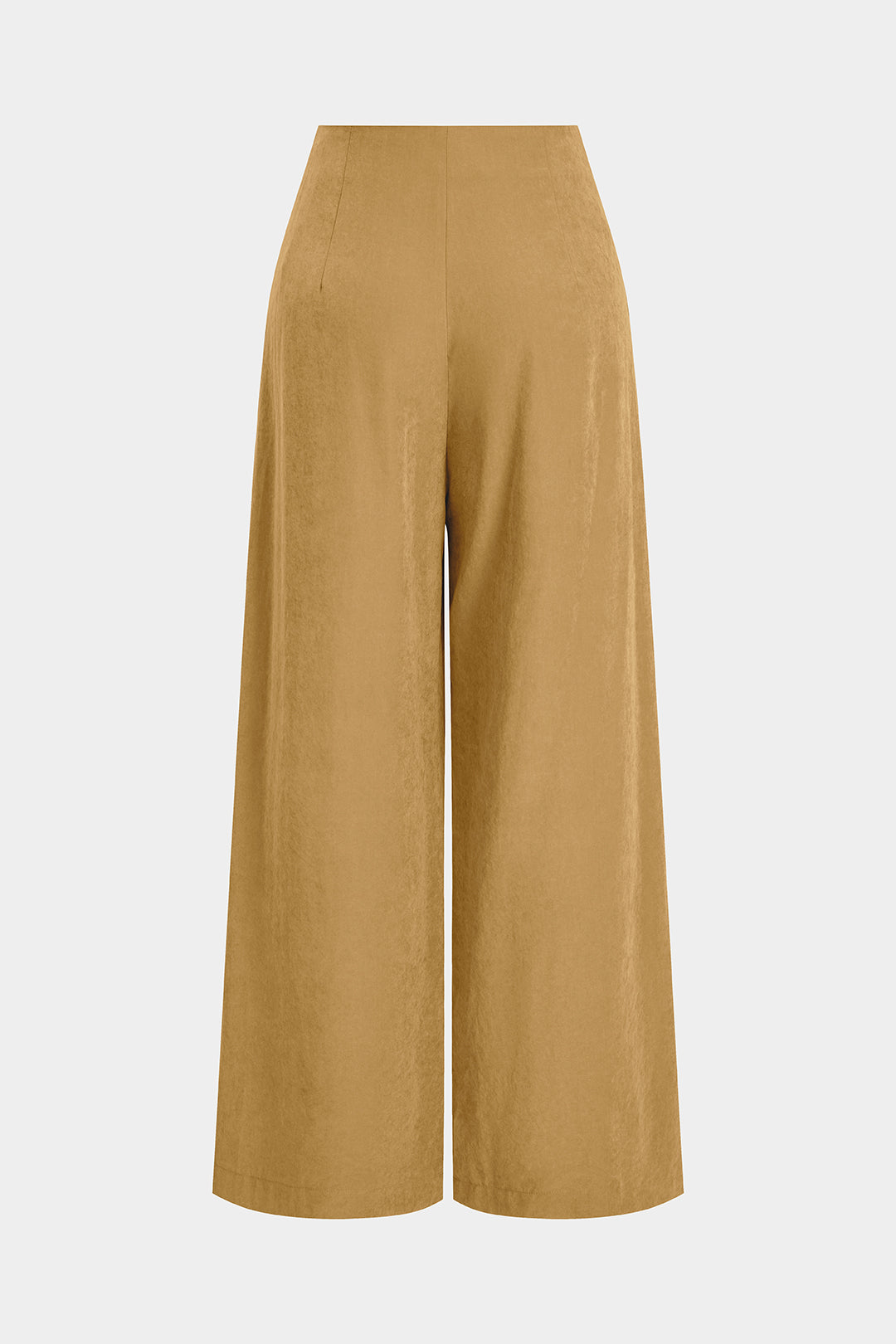 Broek met rits, wijde pijpen en ruches
