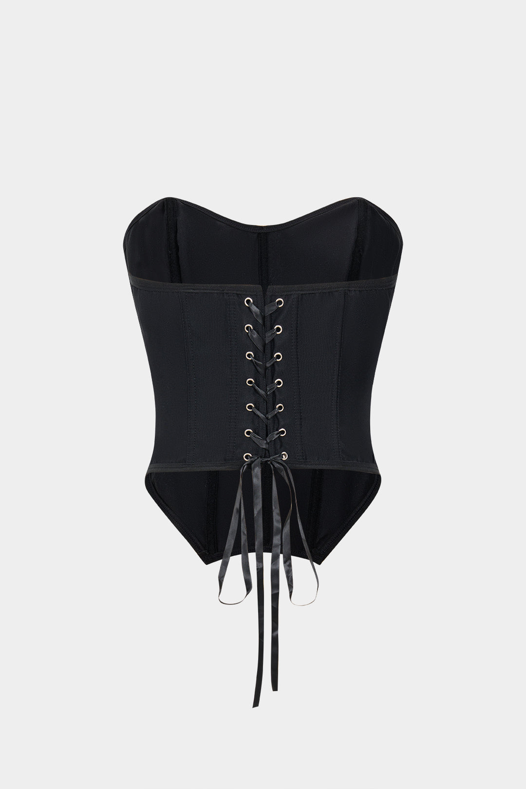Mesh patchwork strapless top