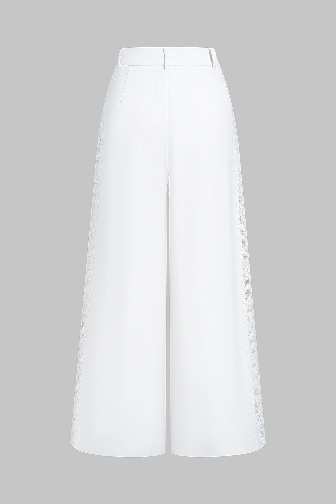 Effen broek met uitsnijding en rechte pijp