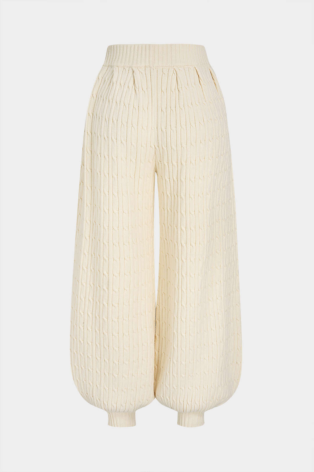 Gebreide broek met ballonmodel