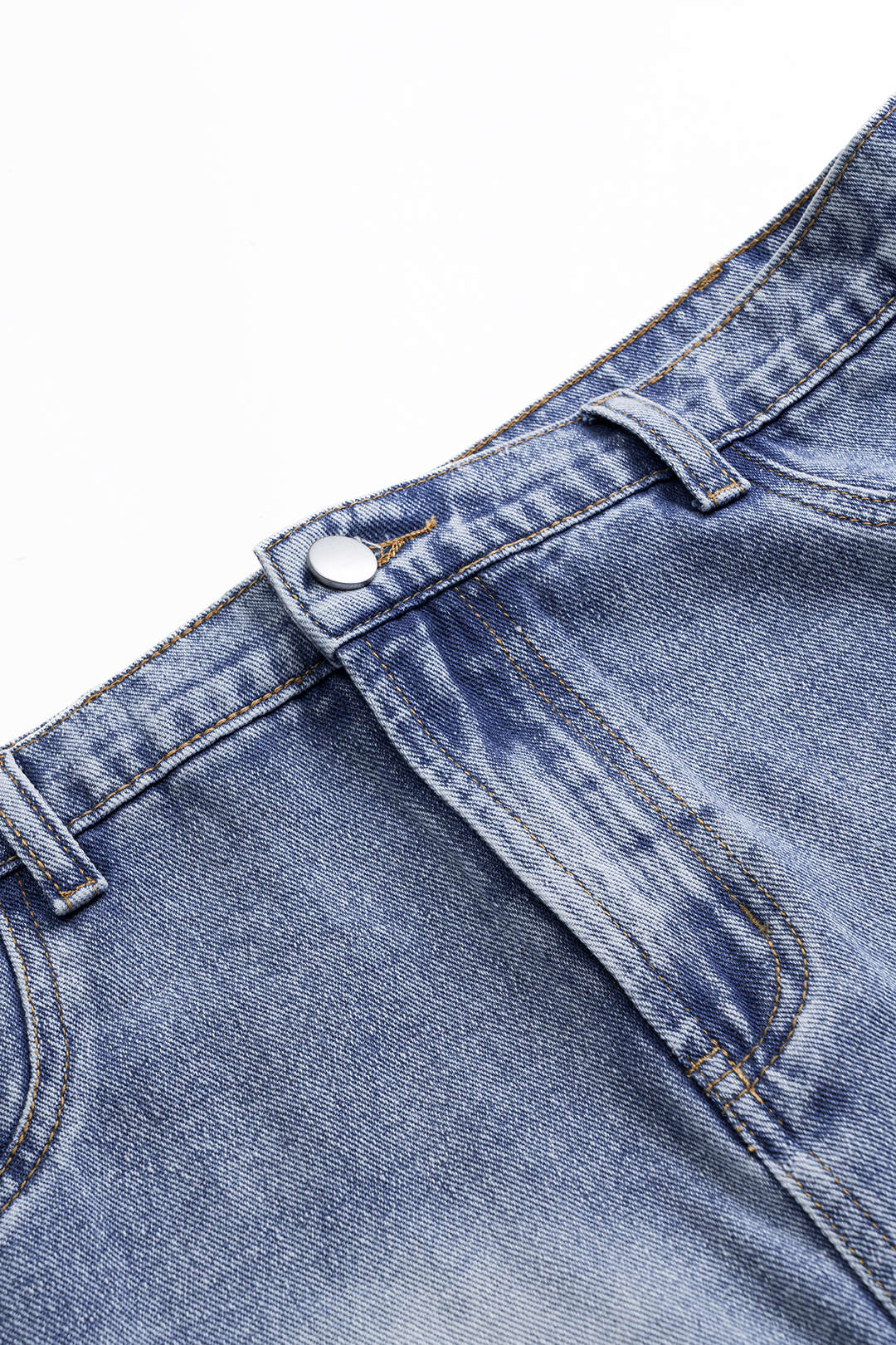 Denim asymmetrische minijurk