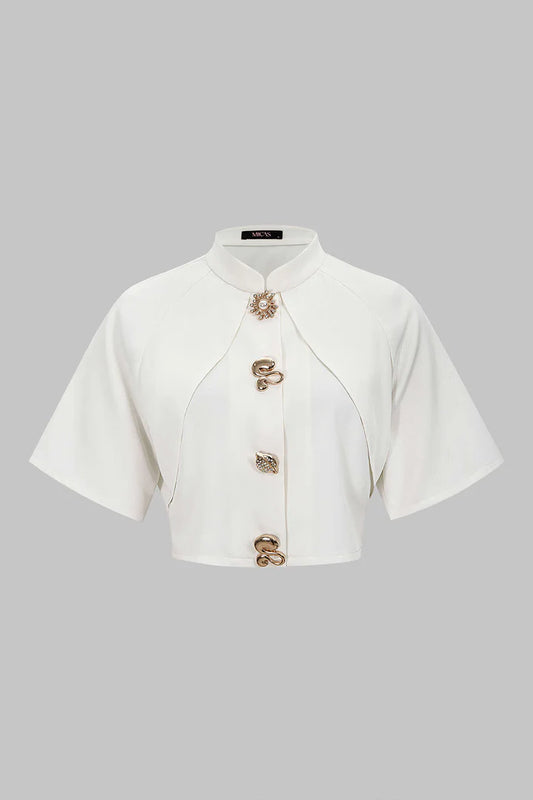 Slim-fit blazer with metallic texture