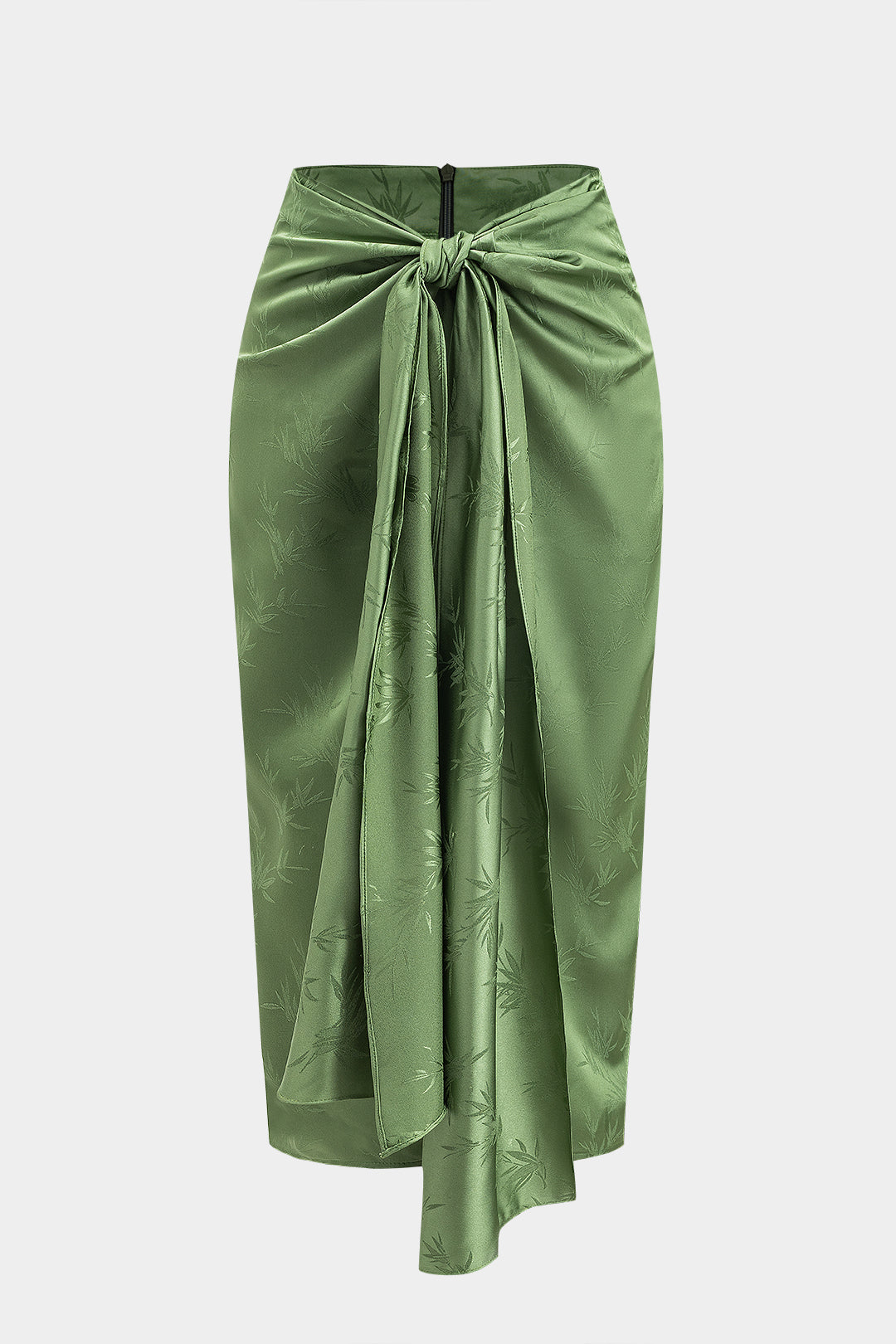 Jacquard rok met ruches en split