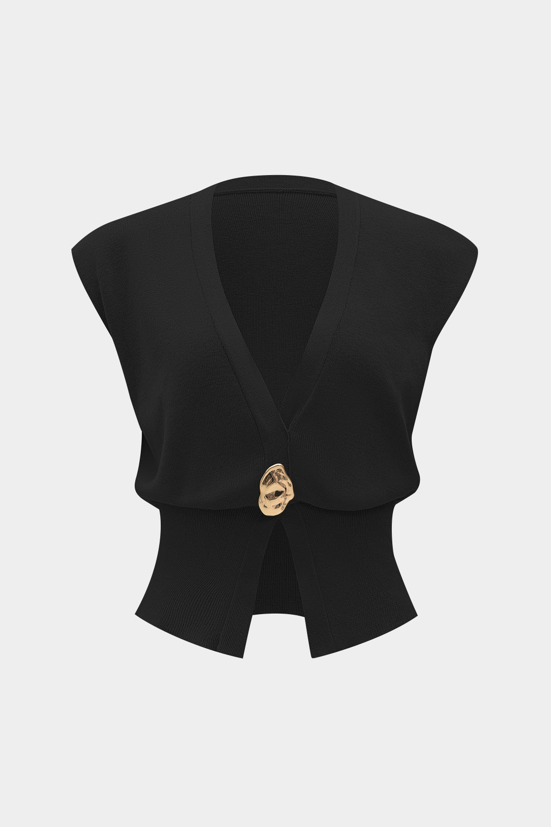 Karlijn - Gebreide tanktop met knoopjes