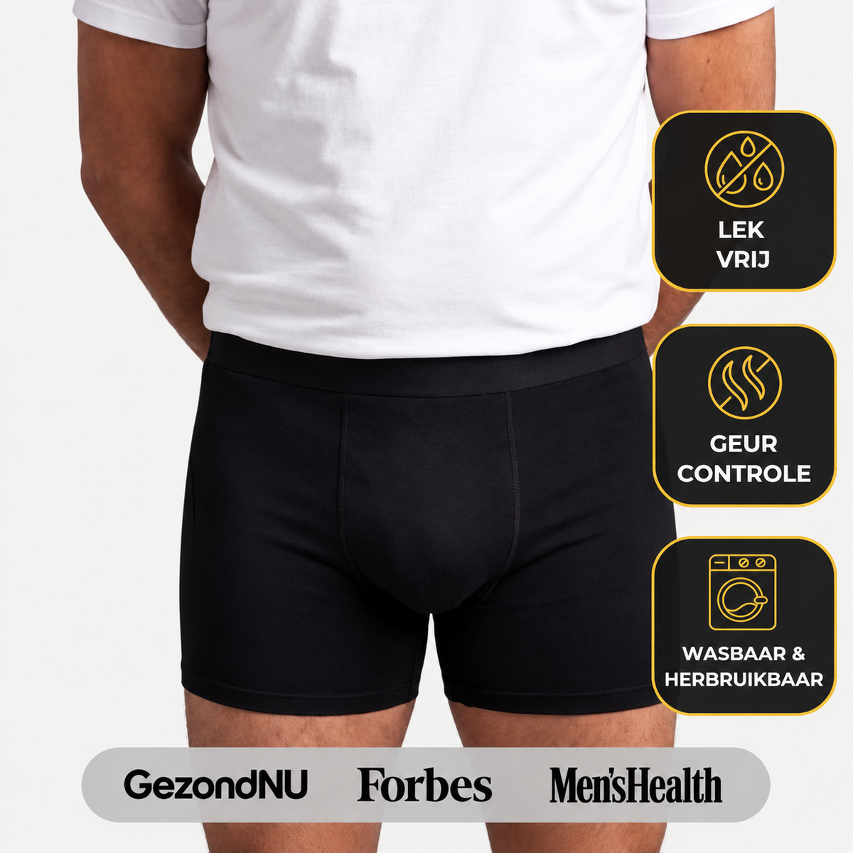 Premium Washable Boxer - Provides extra security in case of urinary incontinence.