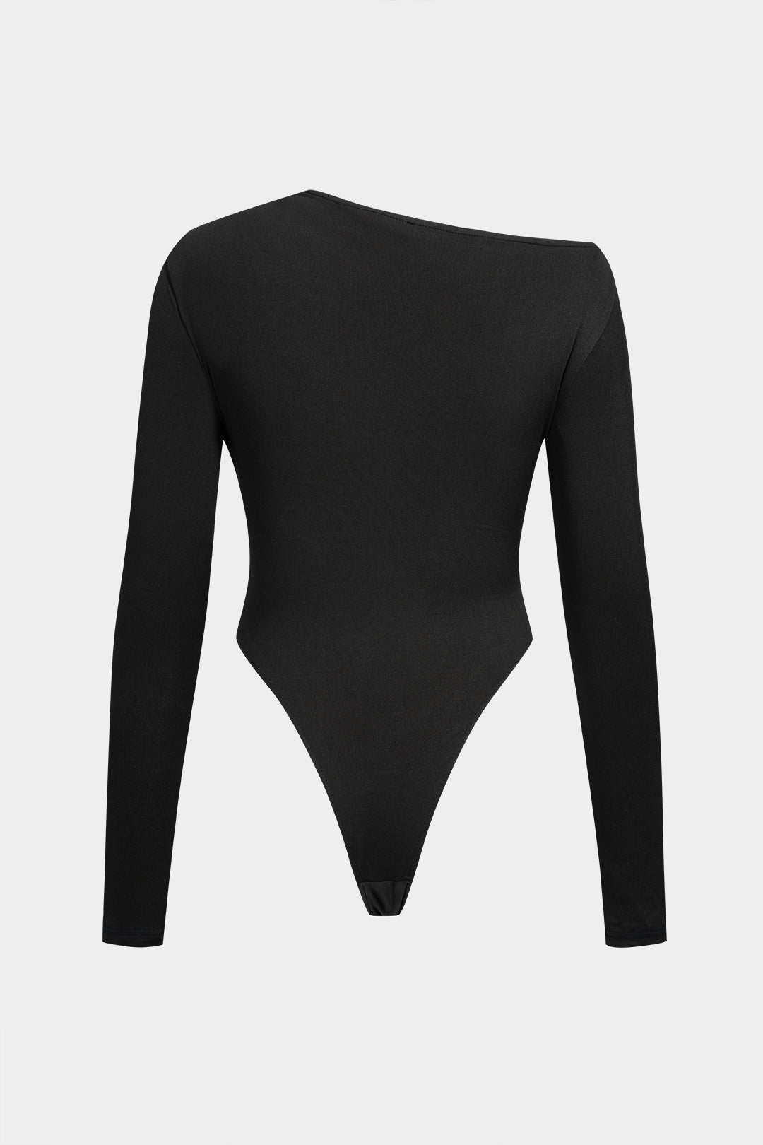 Asymmetrische body met één schouder en ruches