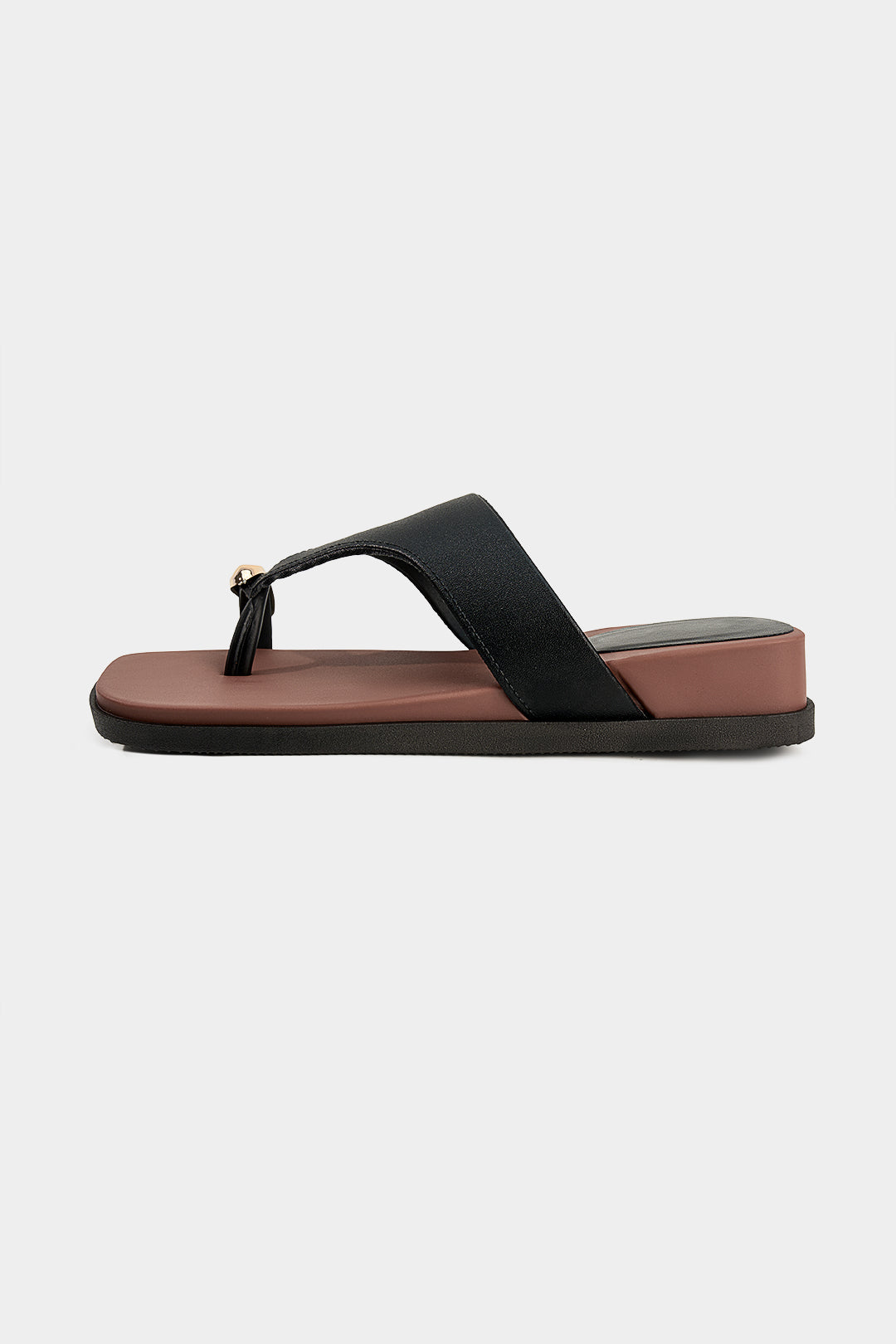 Leren-look metallic sandalen