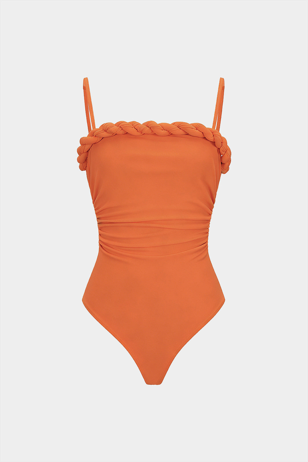 Effen mouwloze body met gedraaid detail en knoopdetail