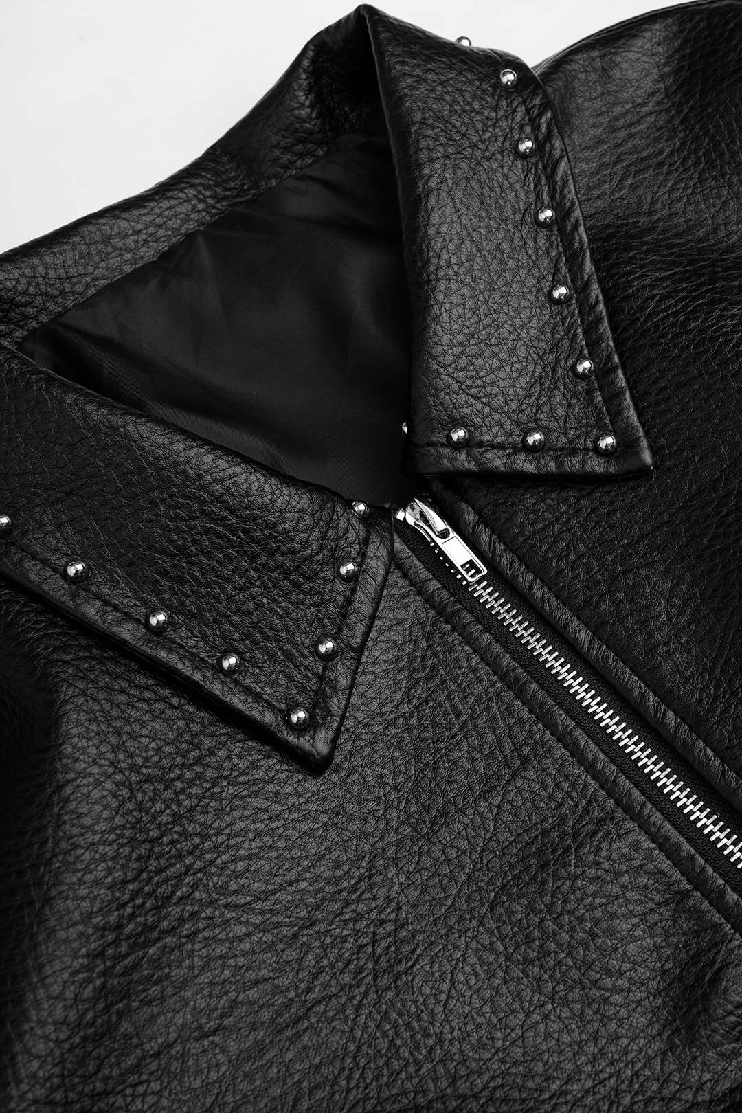 Leren-look jasje met studs
