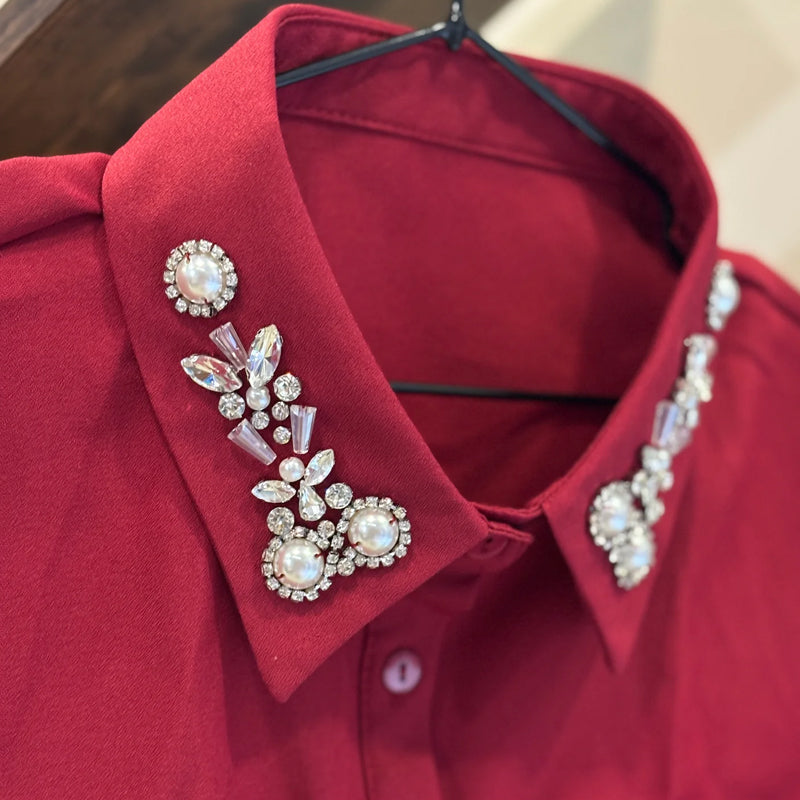 Zyóda detachable diamond and pearl collar