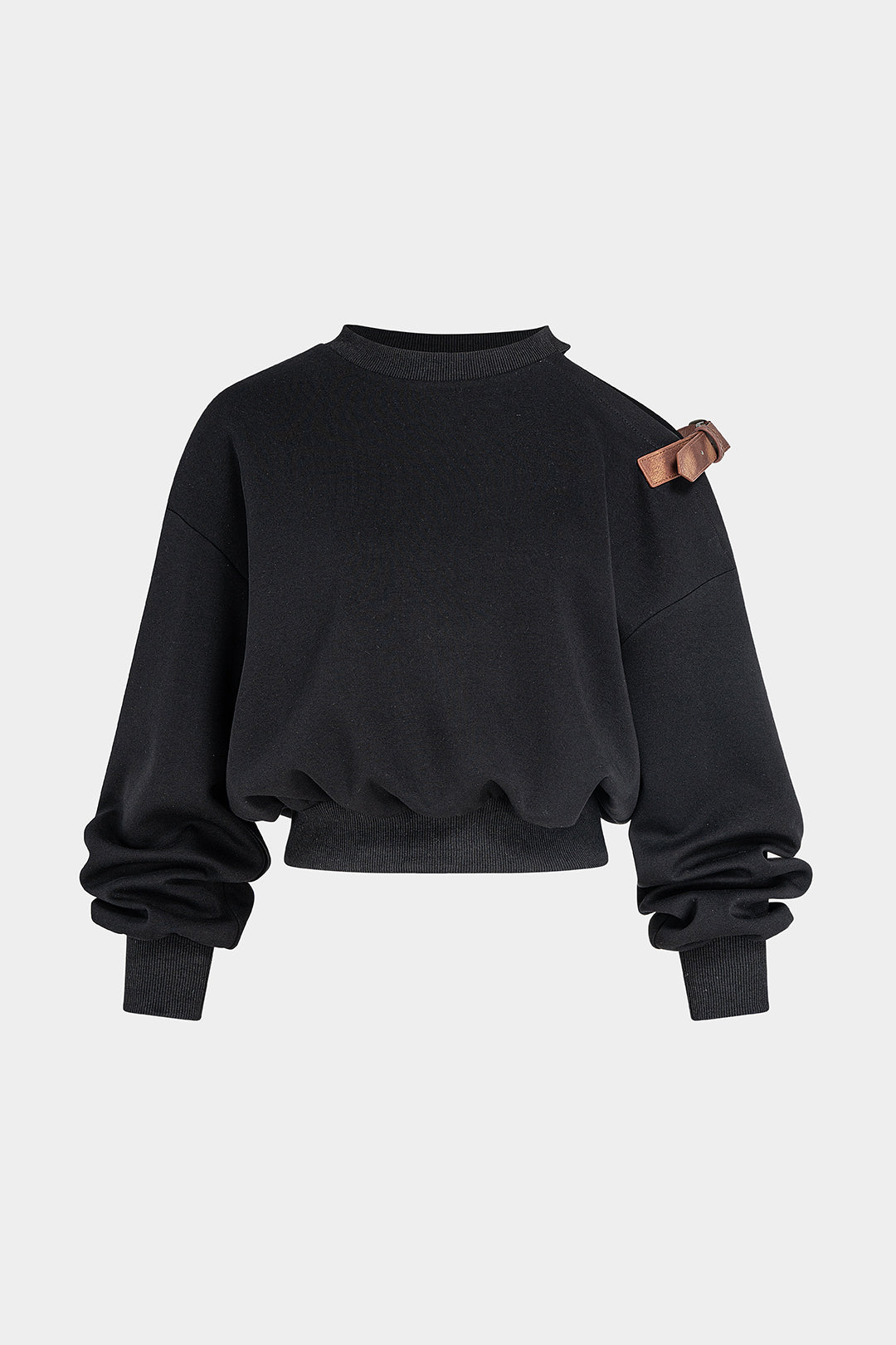 Sweater met ronde hals, uitsnijding en lange mouwen