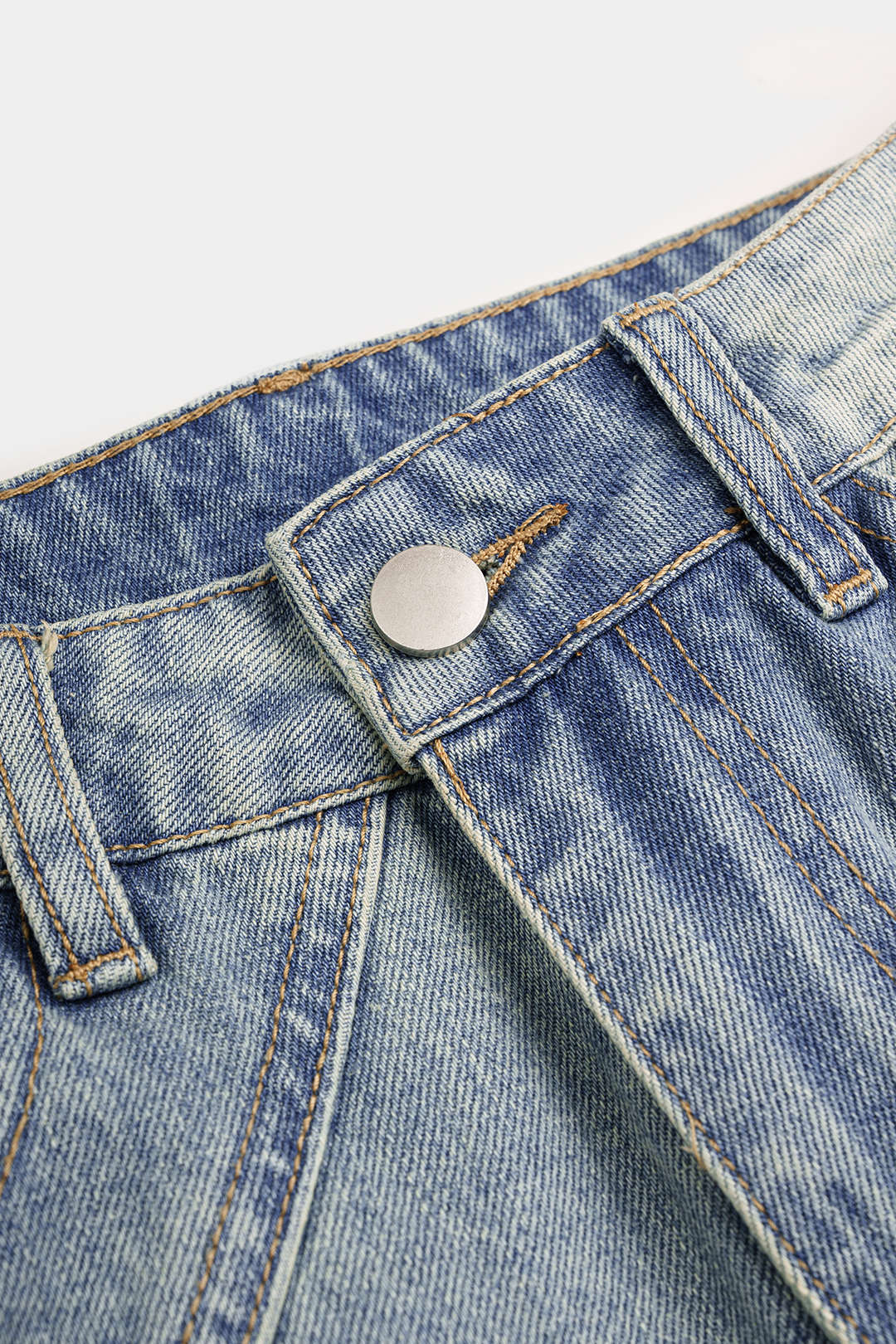 Asymmetrische jeans met rits