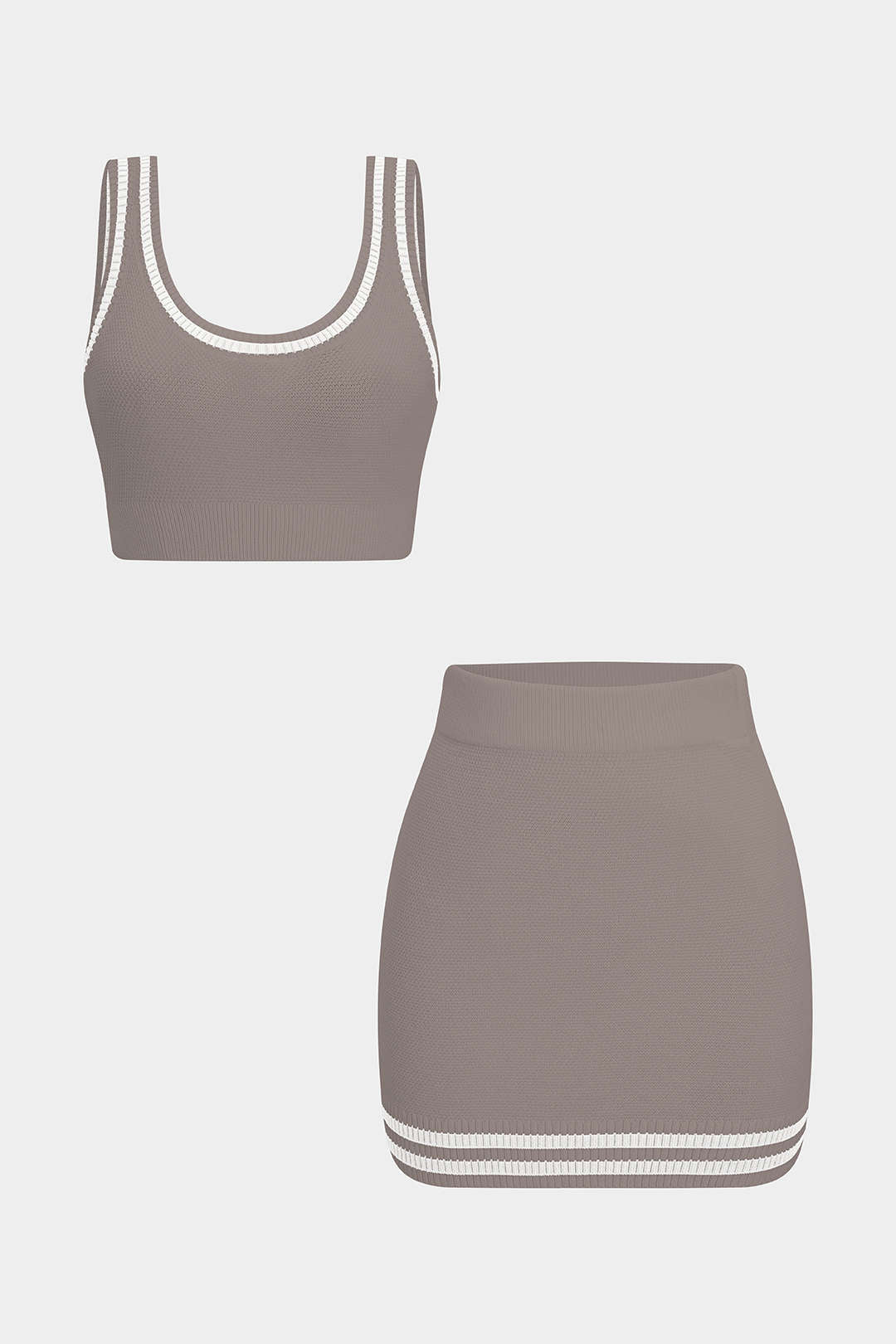 Luna - Gebreide set met top en rok