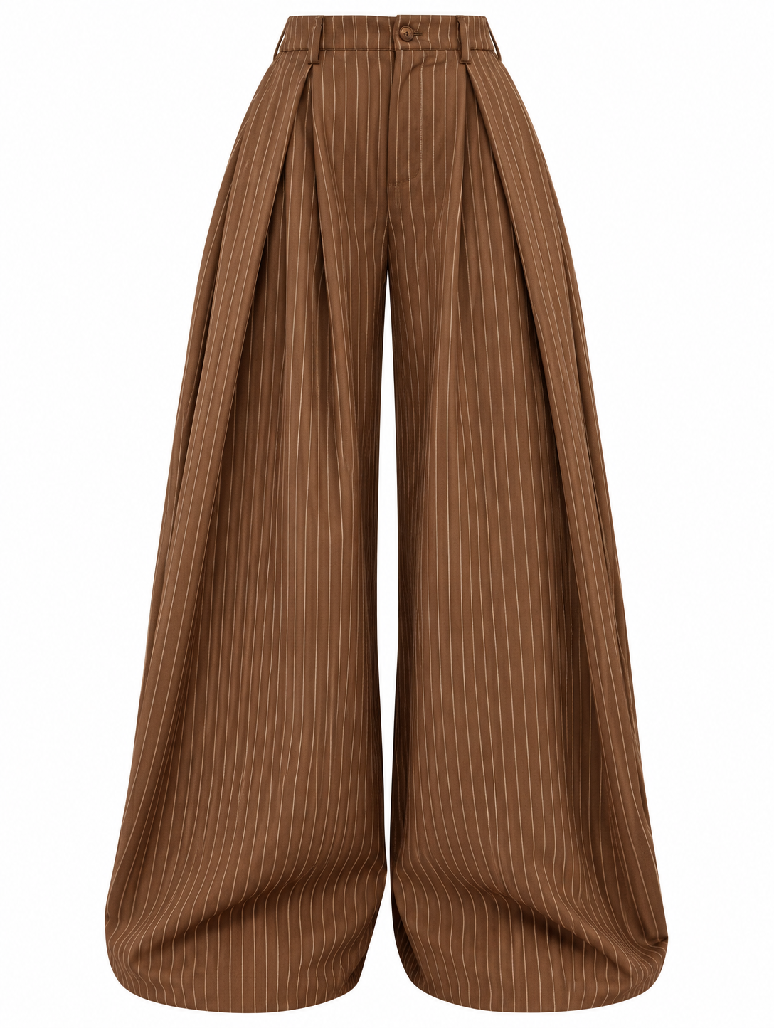 Oversized Brown Striped Cargo Pants