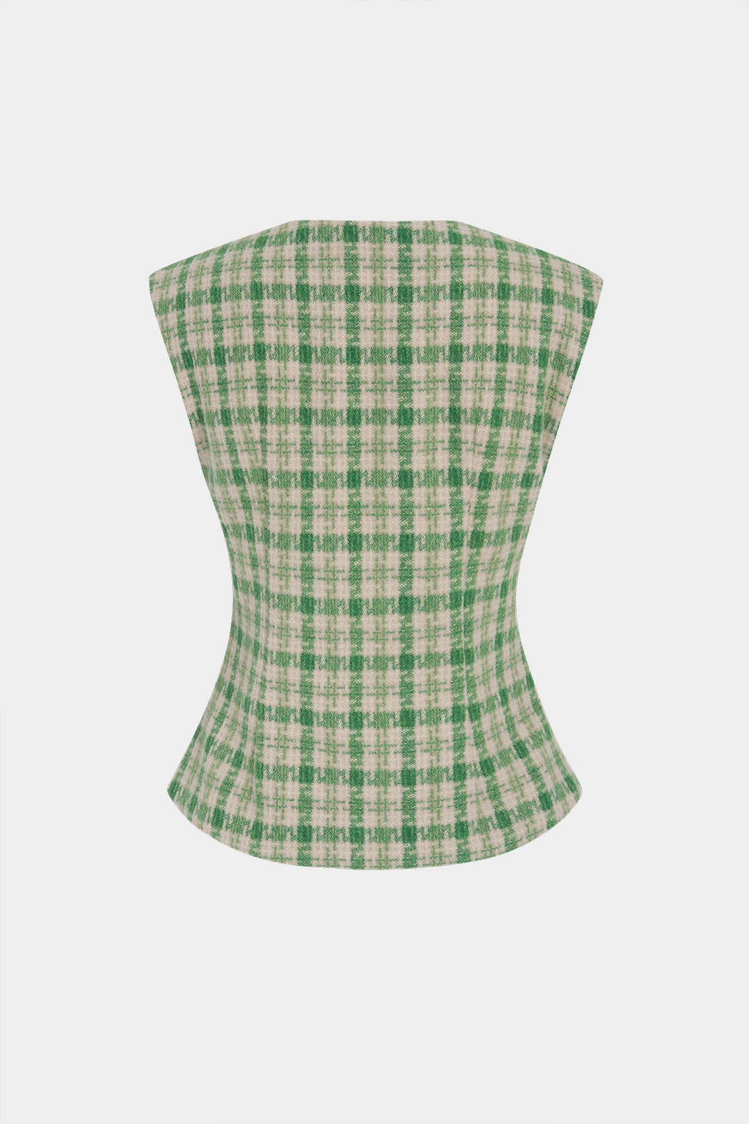 Geruit tweed gilet