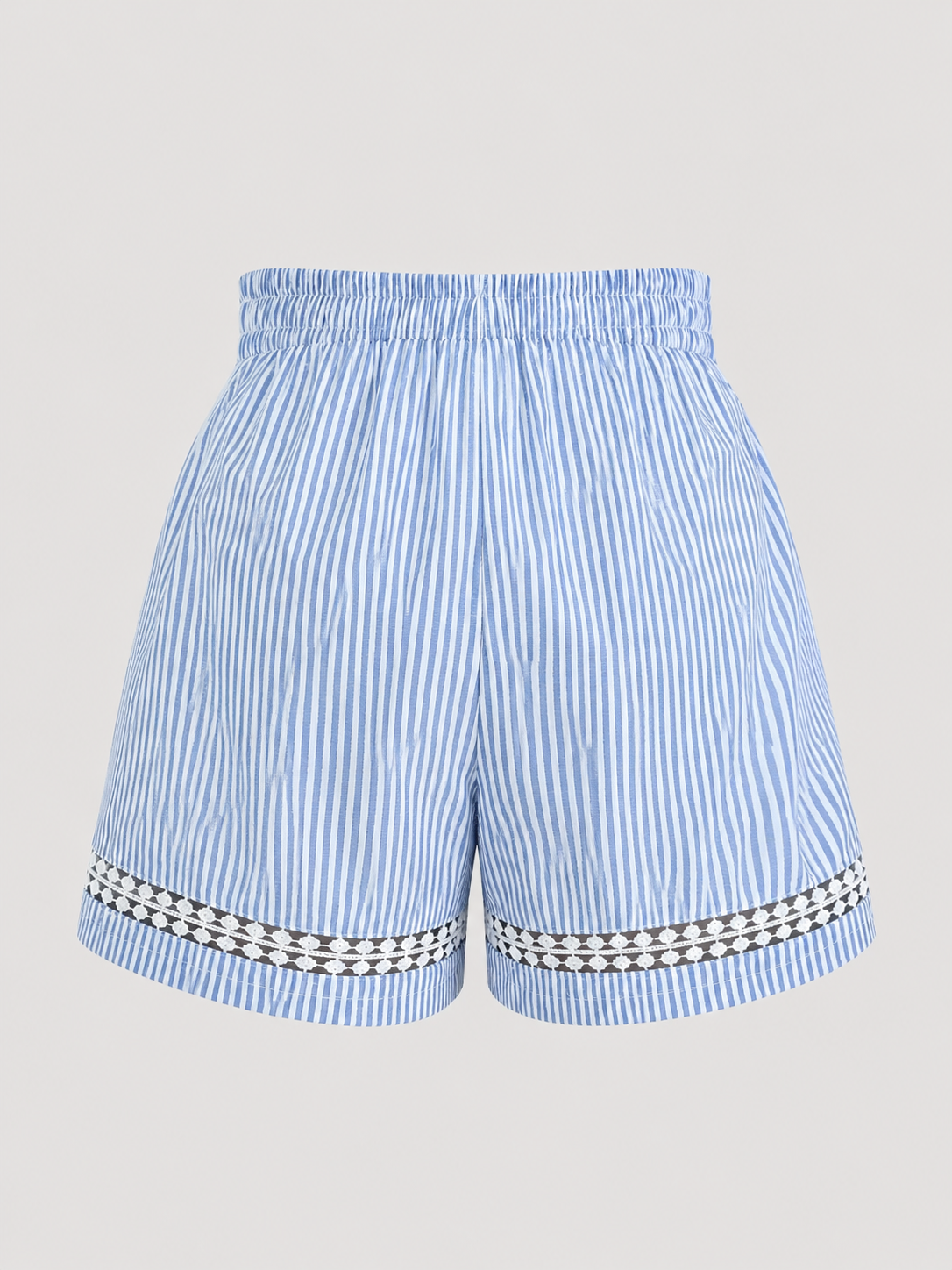 Azura™ | Striped Summer Shorts with Lace Detail