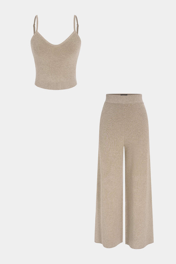 Amira - Gebreide set met top en broek