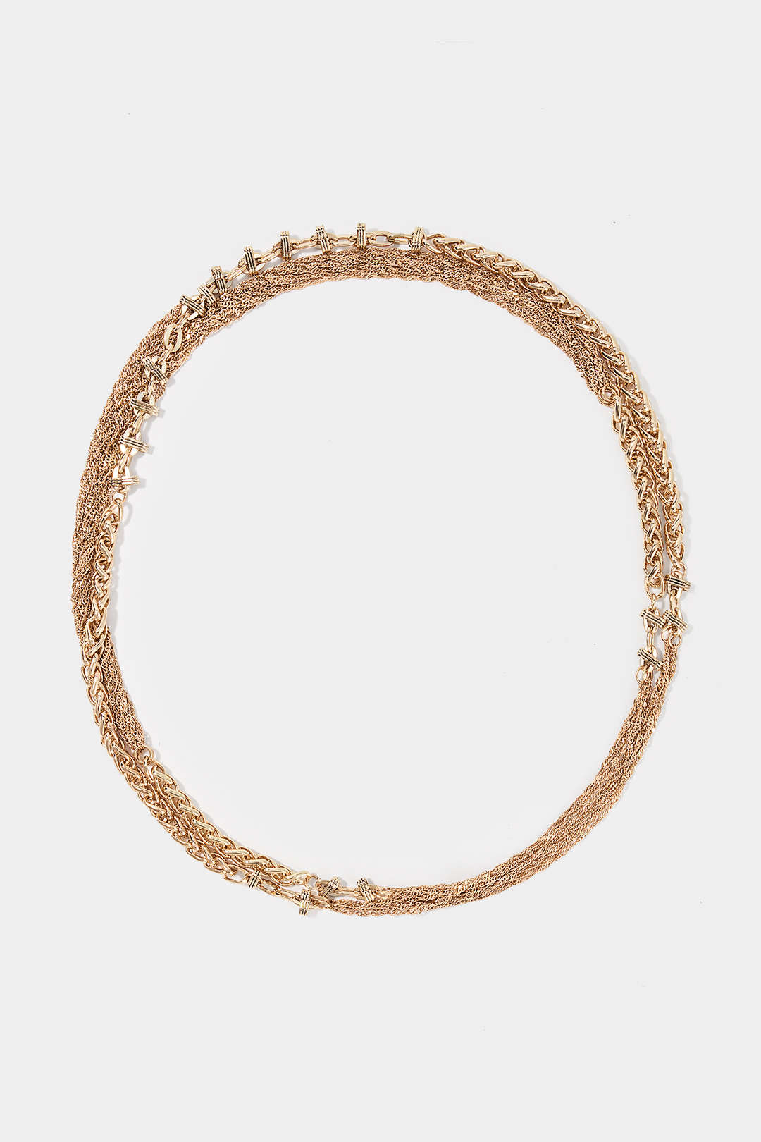 Metallic ketting met kettingdetail