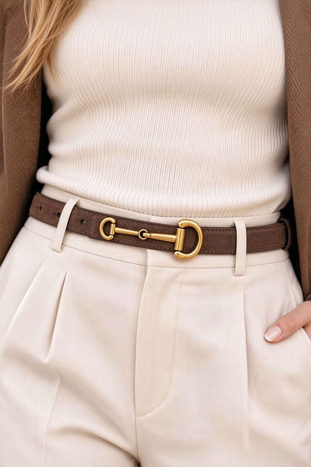 Evi - Leren-look riem