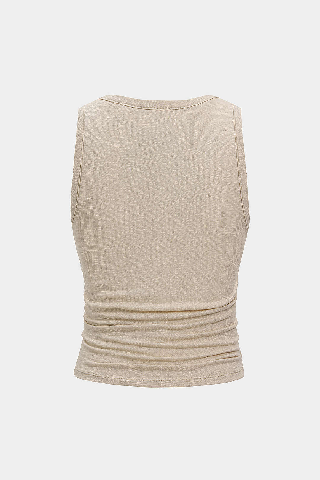 Tanktop met ronde hals en knoopdetail