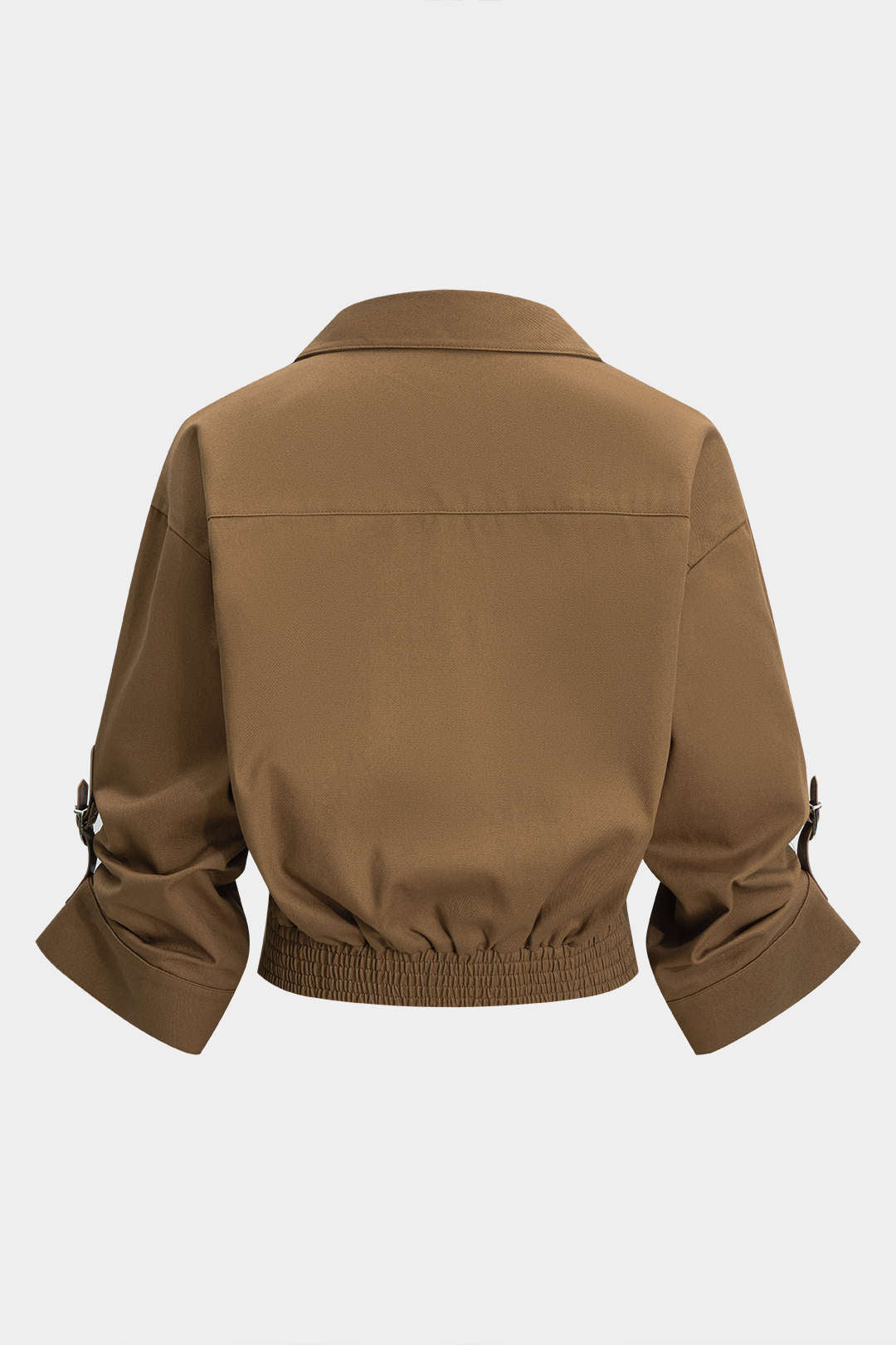 Blouse met knoopjes, ruches en korte mouwen