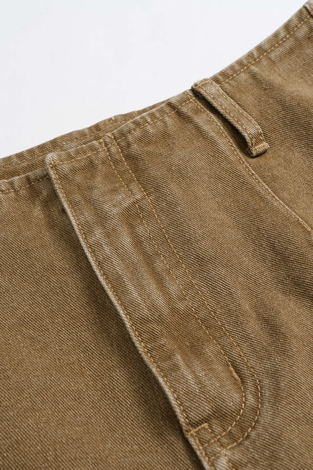 Denim verwassen short met zakken
