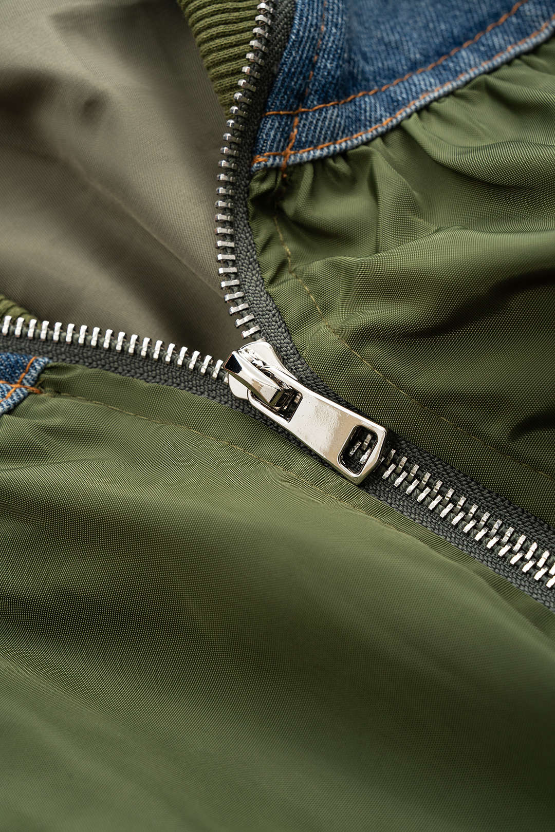 Linde - Denim patchwork jasje met rits