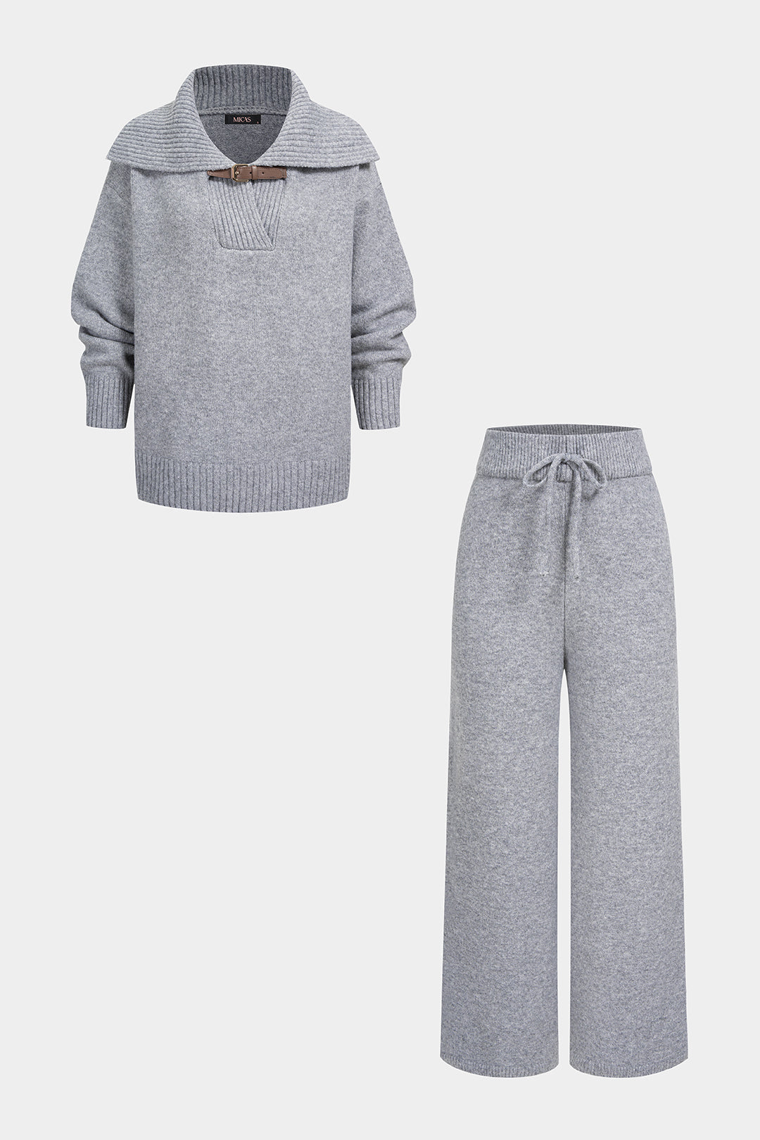 Rosa - Gebreide set met top en broek