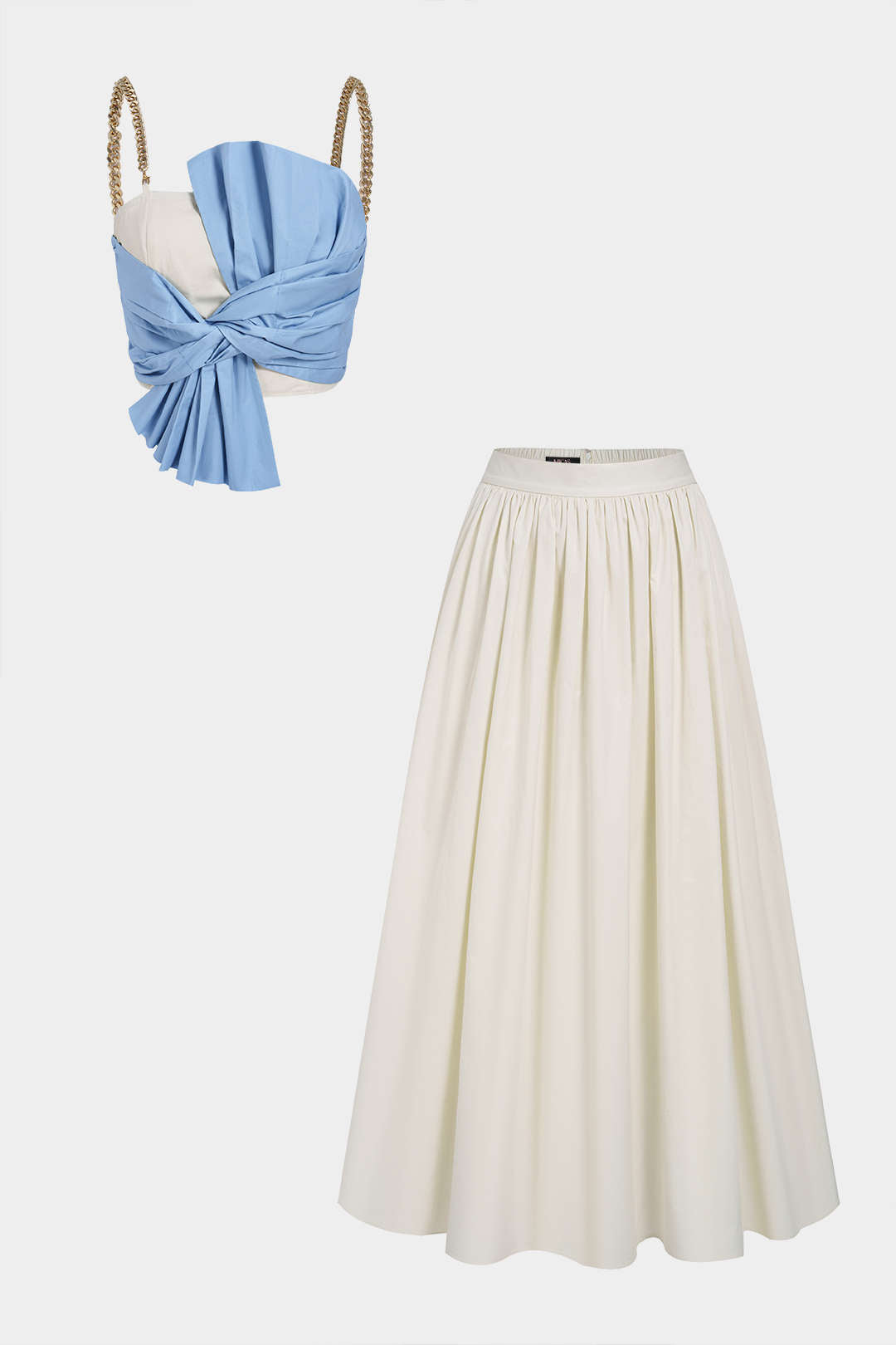 Anouk - Metallic set met top en rok