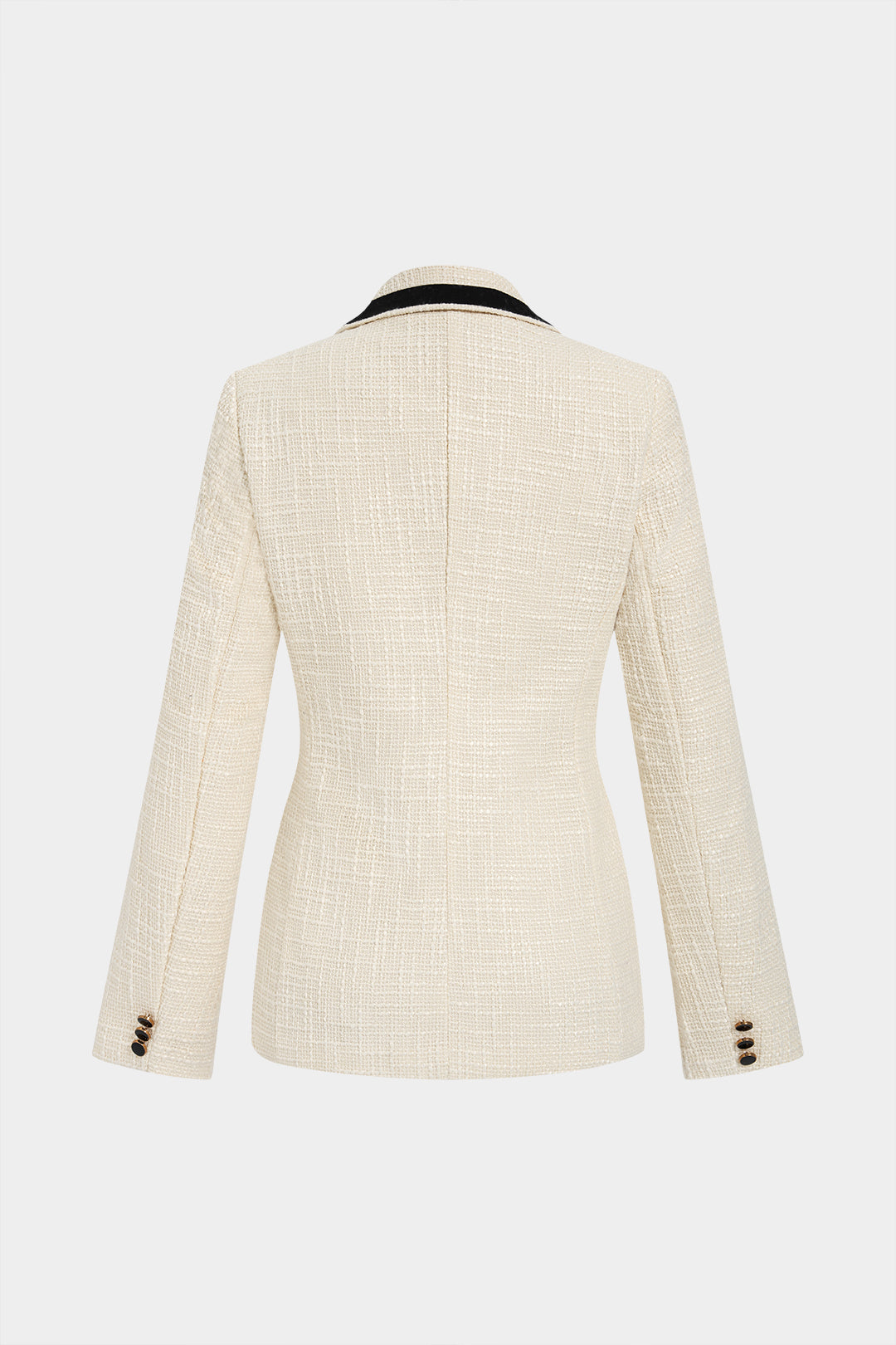 Tweed blazer met reverskraag