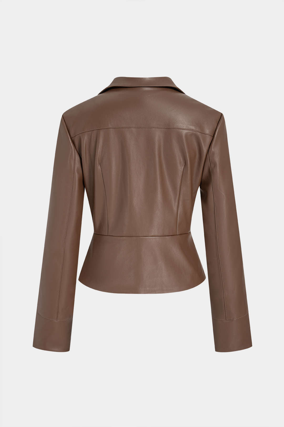 Aya - Leren-look jasje met knoopjes