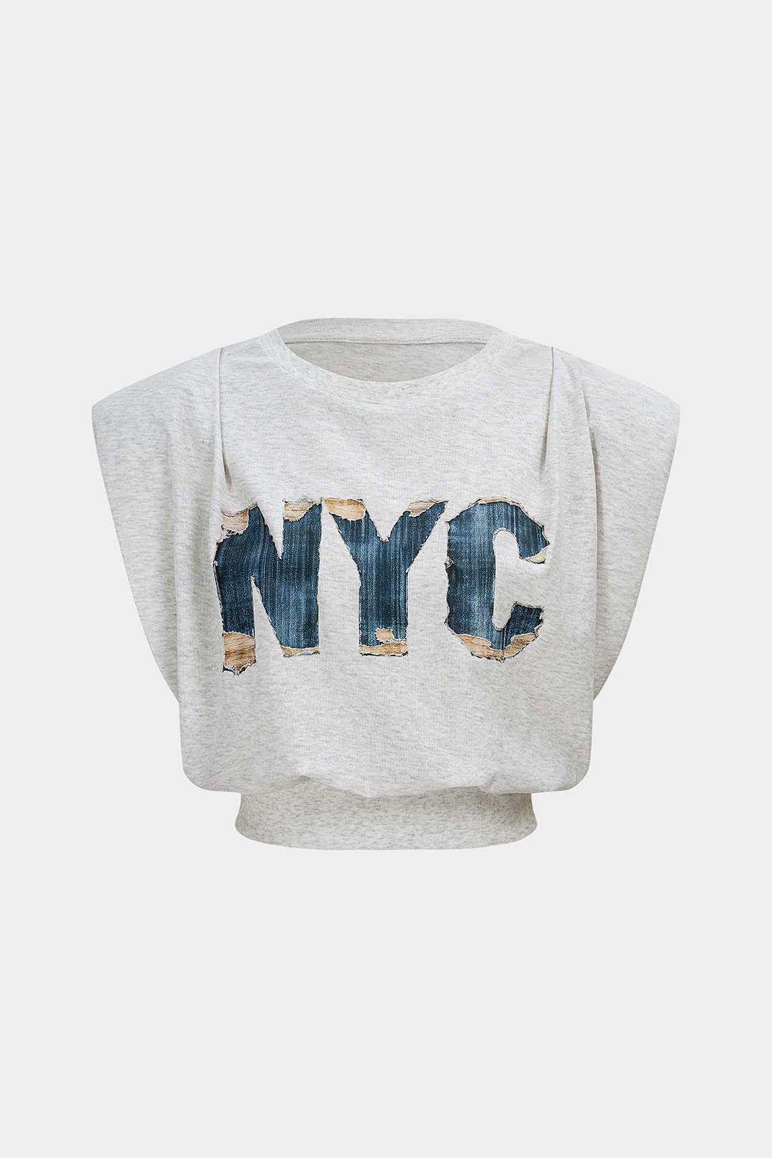 Mona - Mouwloos T-shirt met ruches