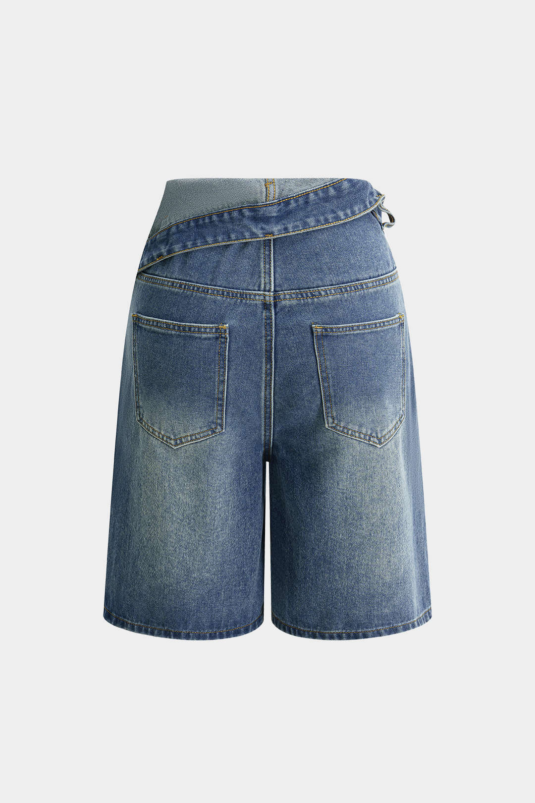 Clara - Denim asymmetrische short met zakken