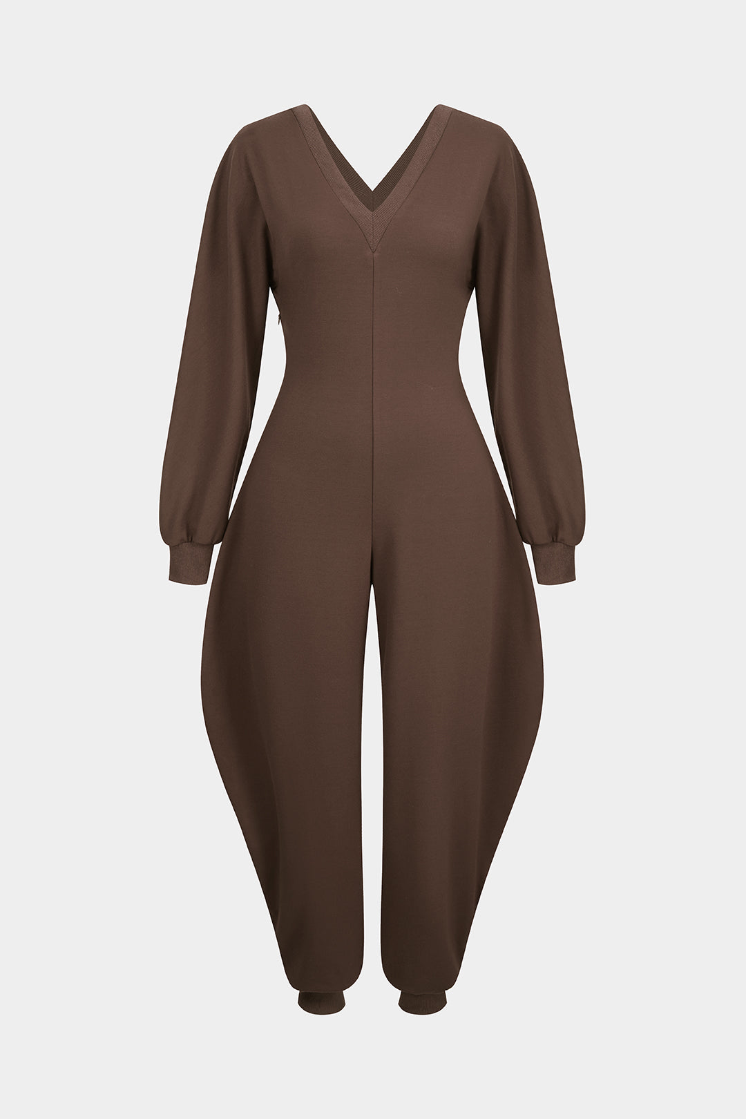 Becca - Jumpsuit met V-hals en lange mouwen