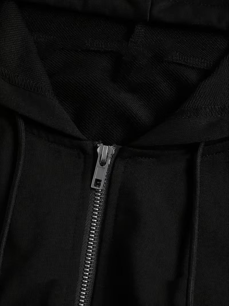 Cropped Bolero Hoodie with Zipper