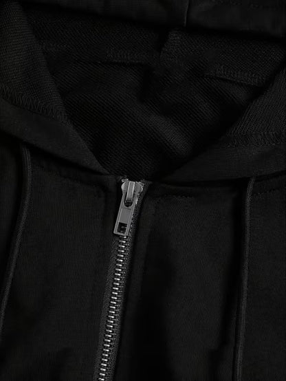 Cropped Bolero Hoodie with Zipper