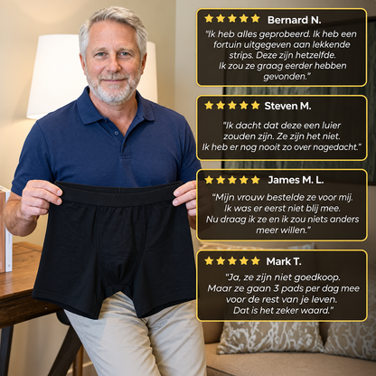 Premium Washable Boxer - Provides extra security in case of urinary incontinence.